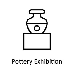 Pottery Exhibition  vector Outline Icon Design illustration on White background. EPS 10 File 