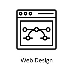 Web Design vector Outline Icon Design illustration on White background. EPS 10 File 
