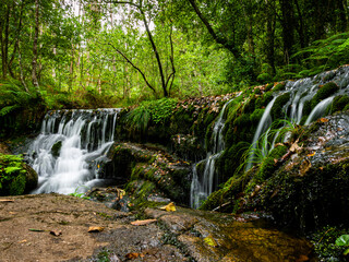 Waterfall of Pozo da ferida, Viveiro, Lugo, Galicia, Spain 
