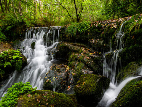 Waterfall of Pozo da ferida, Viveiro, Lugo, Galicia, Spain
