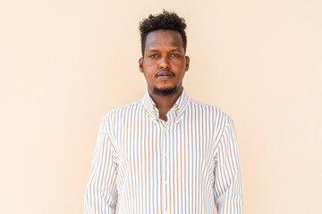 Fototapeta premium Portrait of handsome young black man