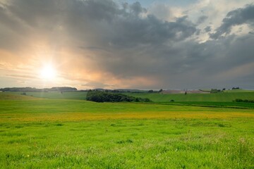 Magnificent view of Biei district, Hokkaido