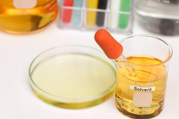 solvent , a chemical used in laboratory or industry