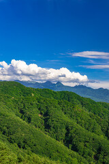 車山高原からの山岳風景