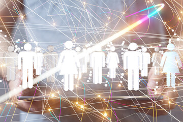 conference Digital Network and data concept 3d