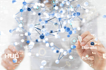 Business intelligence analyst dashboard on virtual