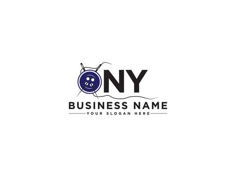 Simple NY Logo Icon, Unique Ny yn Logo Letter Vector For Tailor Shop or Brand