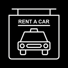 Rent a Car Vector Icon