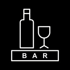 Unique Bar Sign Vector Icon