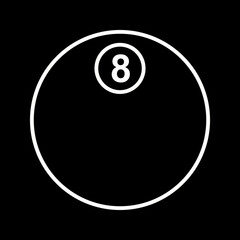 Unique Eight Ball Vector Icon