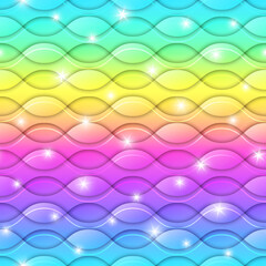 Abstract rainbow wavy pattern