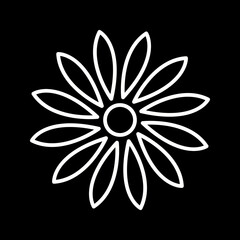 Unique Flower Vector Icon