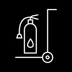 Unique Moveable Extinguisher Vector Icon