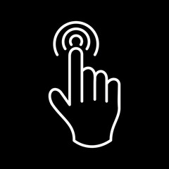 Danger of Hand Press Vector Icon