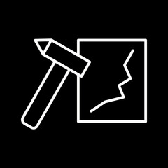 Unique Break Glass Vector Icon