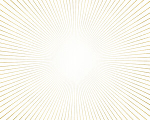 Golden halftone, pop art, starburst. Gold dotted lines Isolated png illustration, transparent background. Use for overlay, montage, texture, greeting and invitation card. 
