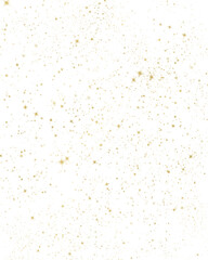 Fototapeta na wymiar Isolated golden splatter, small stars. Png illustration, transparent background. Gold spatter, glitter, spots, dots, splashing. For overlay, montage, texture, greeting, invitation card, scrapbooking.