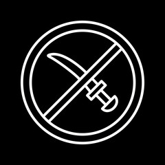 No Weapons Vector Icon