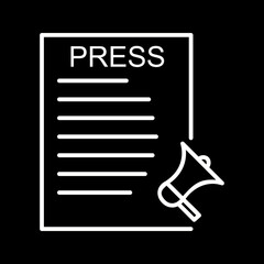 Unique Press Releases Vector Icon