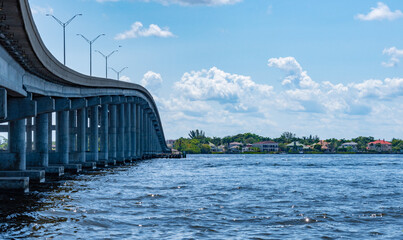 View Of Caloosahatchee Bridge In Fort Myers	