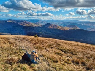 couple relaxing in the Bieszczady mountains © Aleksandra