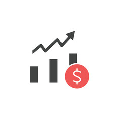 increase money growth icons  symbol vector elements for infographic web