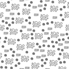 Vector set background. Round geometry group batik graphic. Hand drawn circle doodle painting. Design pattern illustration brush stroke. Seamless. Art backdrop vector concept. Black color
