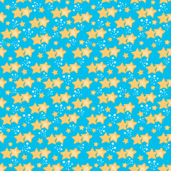 Yellow star fruit vector pattern