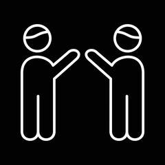 Waving to people Icon