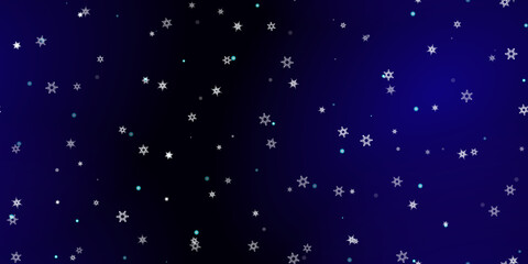 Falling Snowflakes seamless pattern flying snow