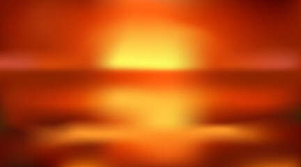 Summertime abstract background with bokeh, summer sun and ocean waves for your season graphic design. Hot Sunny Days. Red sunset. Vector illustration.