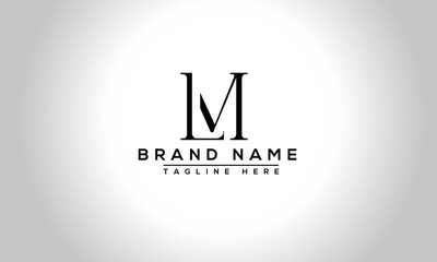 Logo design letter LM . Elegant modern. Vector template.