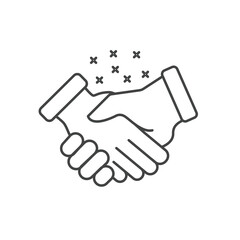 Handshake icons  symbol vector elements for infographic web