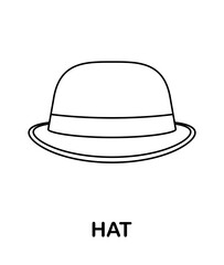 Coloring page with Hat for kids