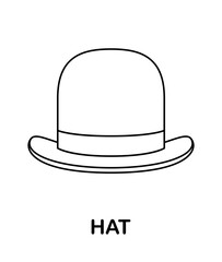 Coloring page with Hat for kids