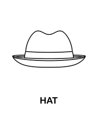 Coloring page with Hat for kids
