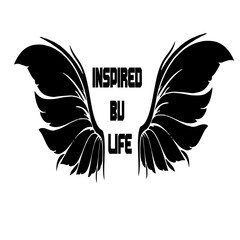 drawing in the form of eagle wings . Inspired by life. Spectacular print.