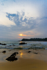 Obraz premium Evening on the ocean coast