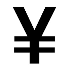 Obraz premium yen symbol on the white background