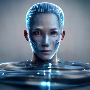 Humanoid Coming Out of Water