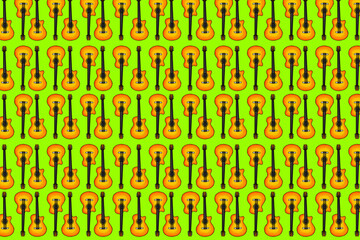 pattern design with guitar illustration theme