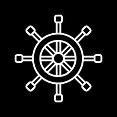 Obraz premium Rudder Icon