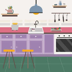 Kitchen interior(furniture set)