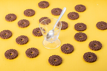 Bolacha Biscoito de chocolate artesanal no formato de flor