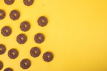 Bolacha Biscoito de chocolate artesanal no formato de flor