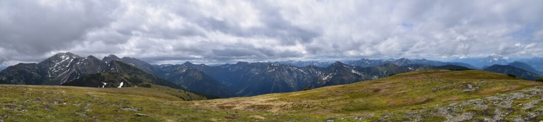 Panorama vom Stein am Mandl mit Hochhaide und niedere Tauern, Steiermark