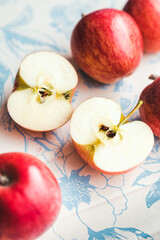 apples on a white background