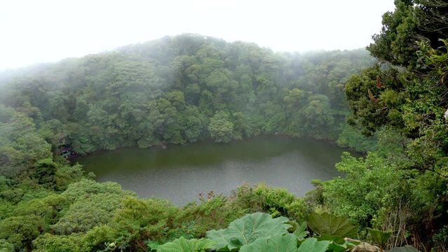Laguna Botos, a volcanic lake in Poas Volcano National Park of Costa Rica, or Parque Nacional Volcan Poas in Spanish, San Jose, Costa Rica