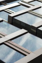 Detail of modern architecture buildings. Symbol of real estate, business, prosperity. Beautiful sunny day.