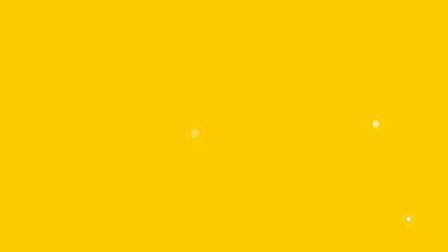 Animated yellow abstract background with point. Backdrop with animation of dots. Concept of Wi-Fi. Vector illustration. 